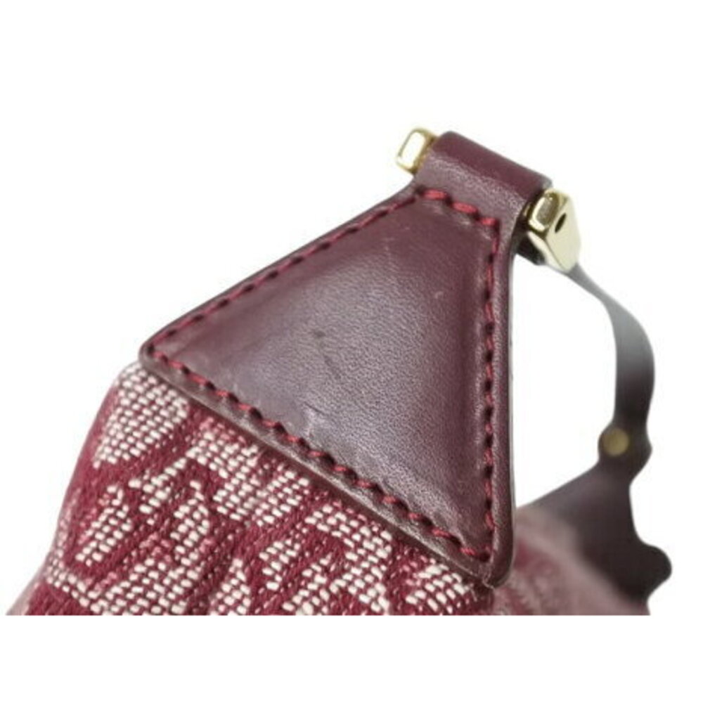 Christian Dior Trotter Shoulder Bag Handbag Bordeaux Purple Canvas - Picture 4 of 8